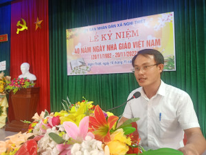 Tổ chức kỷ niệm 40 năm Ngày Nhà giáo Việt Nam 20/11 cho Cán bộ, Giáo viên, nhân viên 3 trường học trên địa bàn xã Nghi Thiết